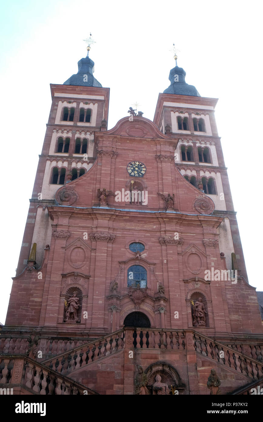 Amorbach Klosterkirche, war ein Benediktiner Kirche im Landkreis Miltenberg in Unterfranken in Bayern, Deutschland Stockfoto