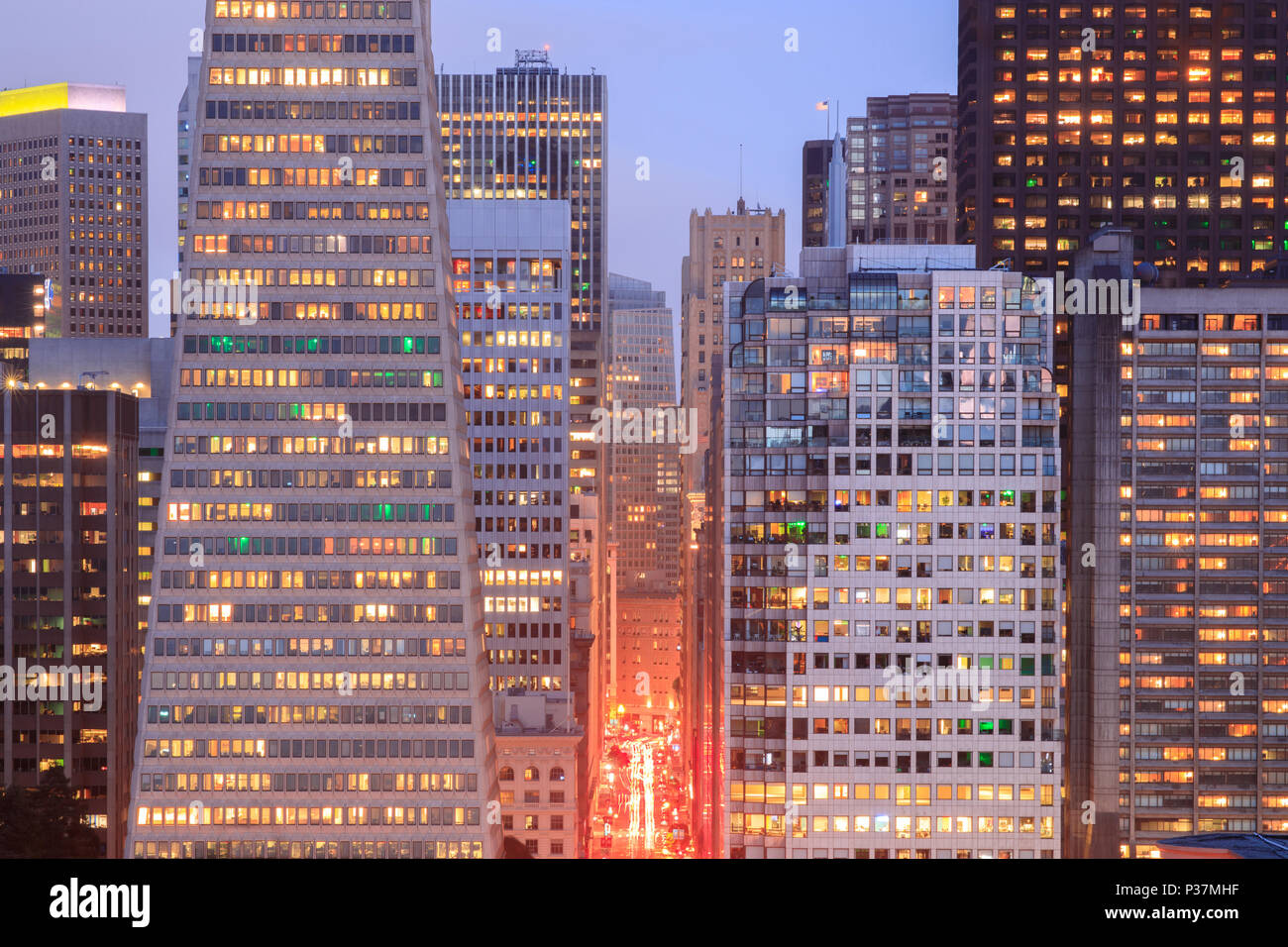 San Francisco Downtown Details Stockfoto