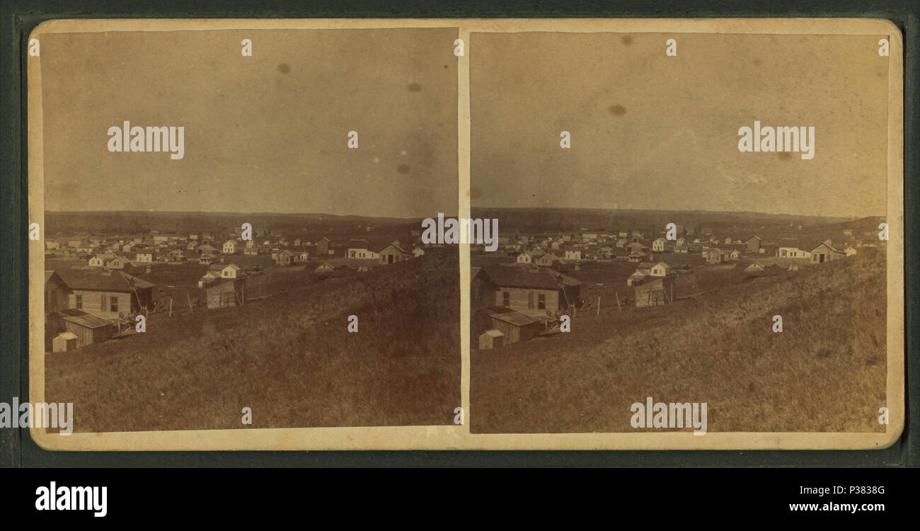 119 Allgemeine Ansicht einer Stadt auf Dakota Territory, von Gilbert & Amp; Miller Stockfoto