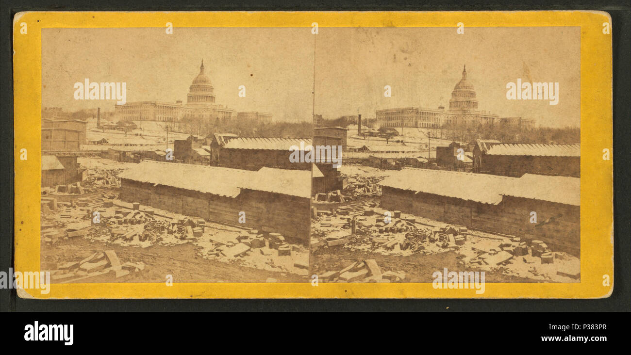 . Allgemeine Ansicht des Kapitols, (West Front.) Alternative Titel: Views in Washington, D.C., Nr. 6468. Erstellt: 1860-1880. Abdeckung: 1860-1880. Quelle Impressum: 1860?-1880?. Digitale Element veröffentlicht 1-25 2006; 2-13-2009 aktualisiert. 120 Allgemeine Ansicht des Kapitols, (West Front.), durch E.&amp; HT Anthony (Fest) 2 Stockfoto