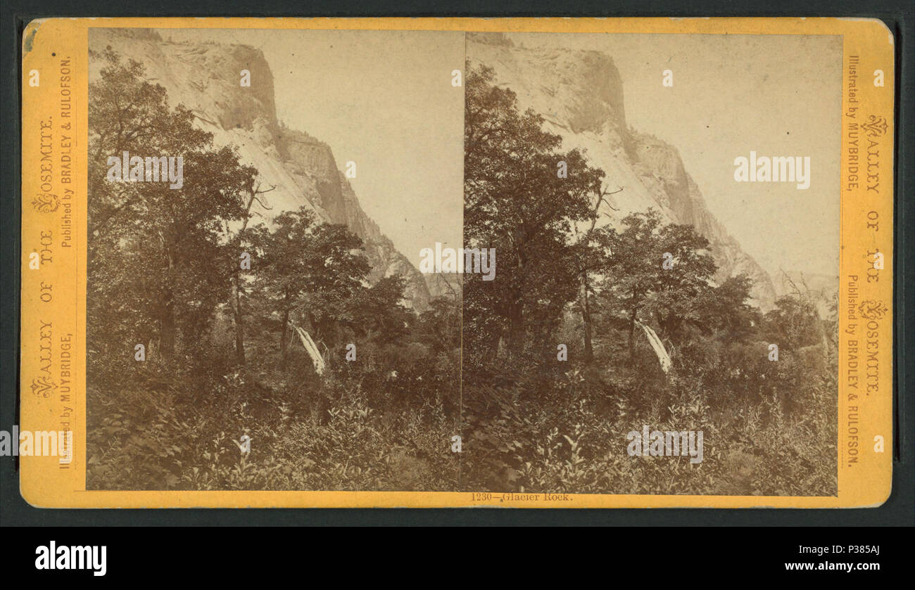 . Glacier Rock. Alternative Titel: fotografischen Illustrationen der Pazifischen Küste, 1230. Erstellt: 1868-1873. Abdeckung: 1868-1873. Quelle Impressum: 1868-1873. Digitale Element veröffentlicht 7-28 2005; 2-12-2009 aktualisiert. 124 Gletscher Rock, von Eadweard Muybridge,, 1830-1904 Stockfoto