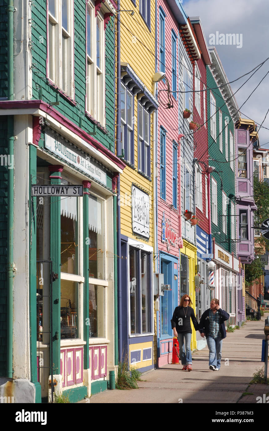 St. John's, Kanada, typisches Haus Zeile in St. John's Stockfoto