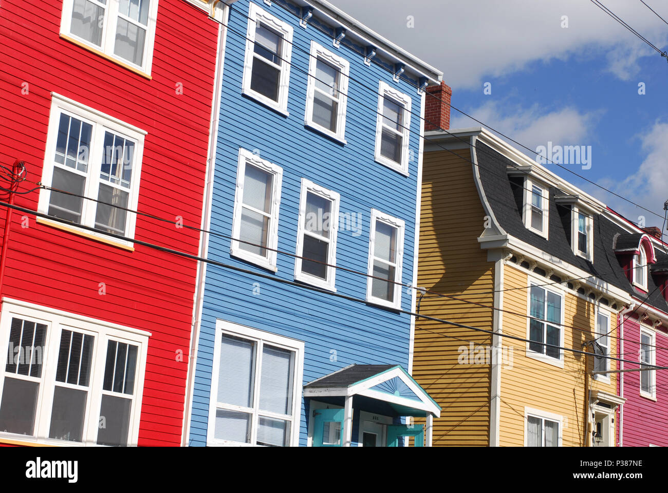 St. John's, Kanada, typisches Haus Zeile in St. John's Stockfoto