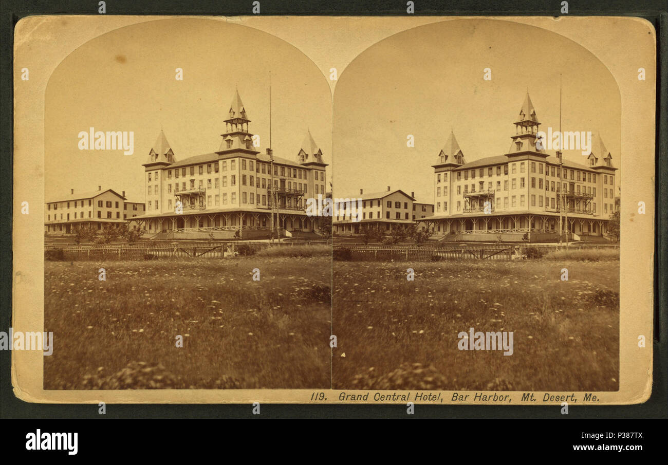 128 Grand Central Hotel, Bar Harbor, Mt. Wüste, Me, von B. Bradley Stockfoto