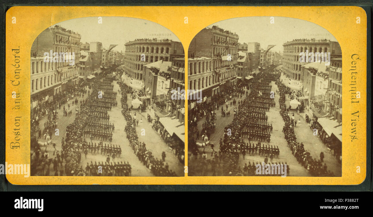 129 Grand militärischen Prozession, Juni 17th, 1875, von Robert N. Dennis Sammlung von stereoskopische Ansichten Stockfoto