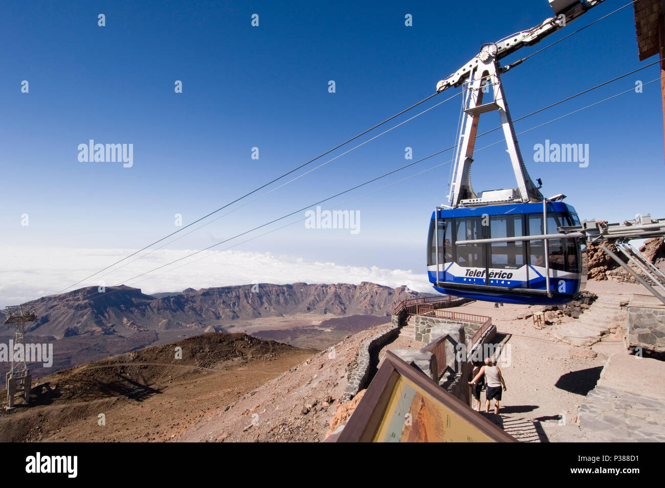 La Orotava Spanien Gondel Auf Den Teide Seilbahn Auf Den Pico Del Teide Stockfotografie Alamy