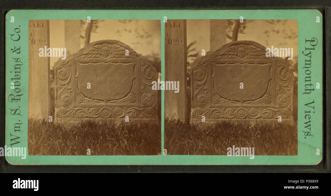 . Grab von Thomas Clark, mate der Mayflower. Alternative Titel: Plymouth Ansichten. Abdeckung: 1865?-1905?. Quelle Impressum: 1865?-1905?. Digitale Element veröffentlicht 9-15 2005; 2-12-2009 aktualisiert. 130 Grab von Thomas Clark, mate der Mayflower, von William S. Robbins &Amp; Co.2 Stockfoto