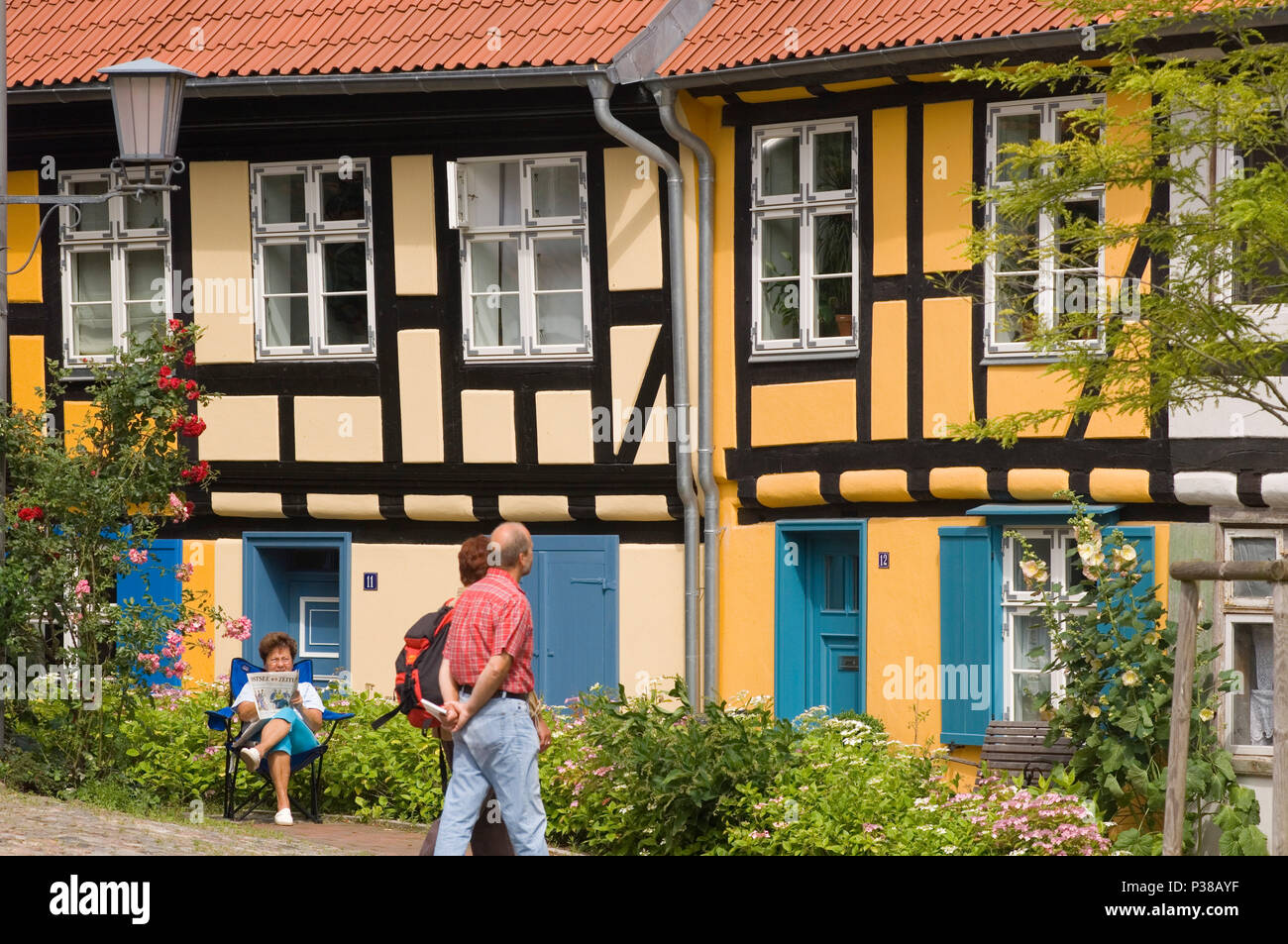 Stralsund Deutschland Hauser In Der Altstadt Stockfoto Bild