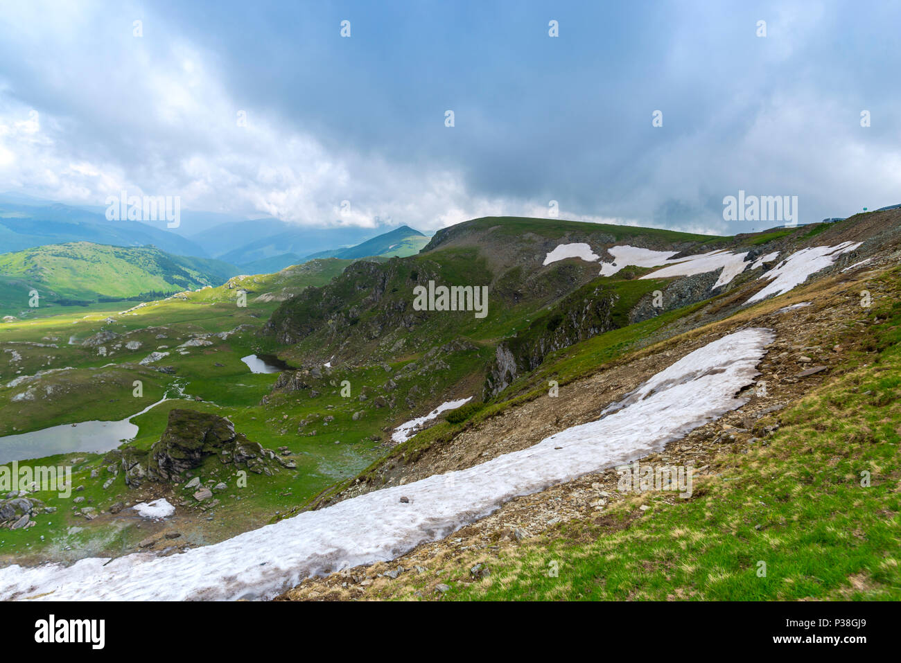 Transalpina Straße Blick in den Karpaten, Rumänien Stockfoto