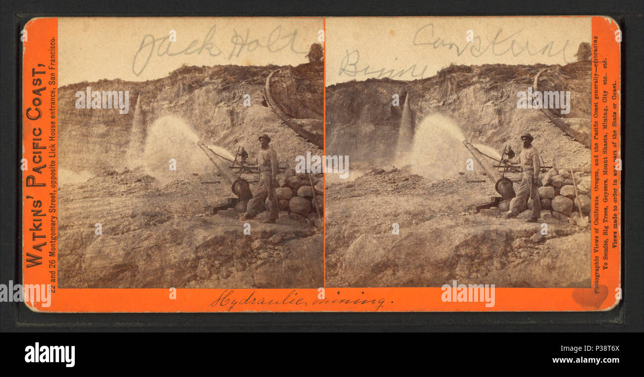 147 Hydraulische Bergbau, durch Watkins, Carleton E., 1829-1916 Stockfoto