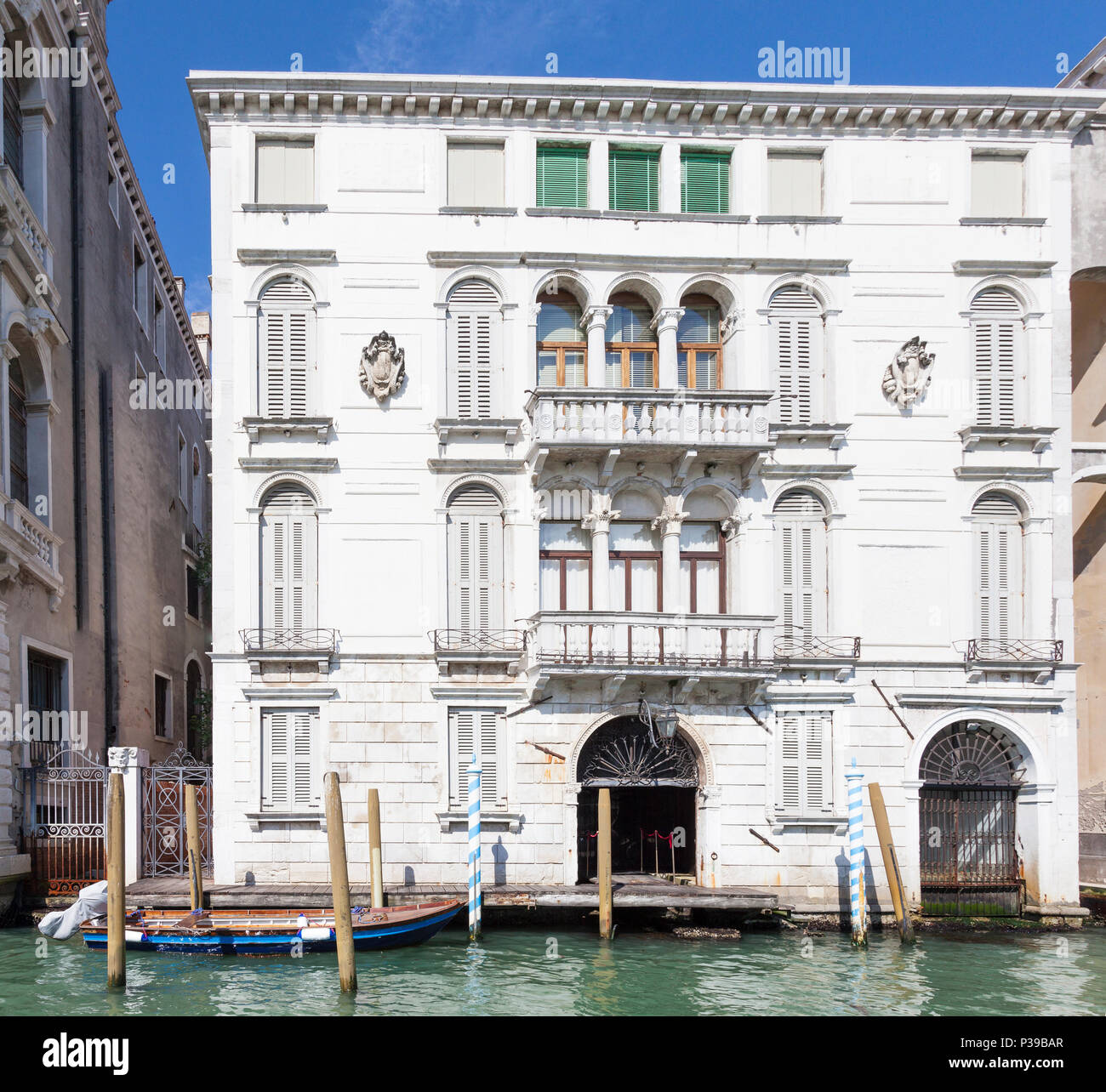 Palazzo Bernado Nani, Grand Canal, Dorsoduro Venedig, Venetien, Italien. 15. jahrhundert Renaissance Palast Stockfoto