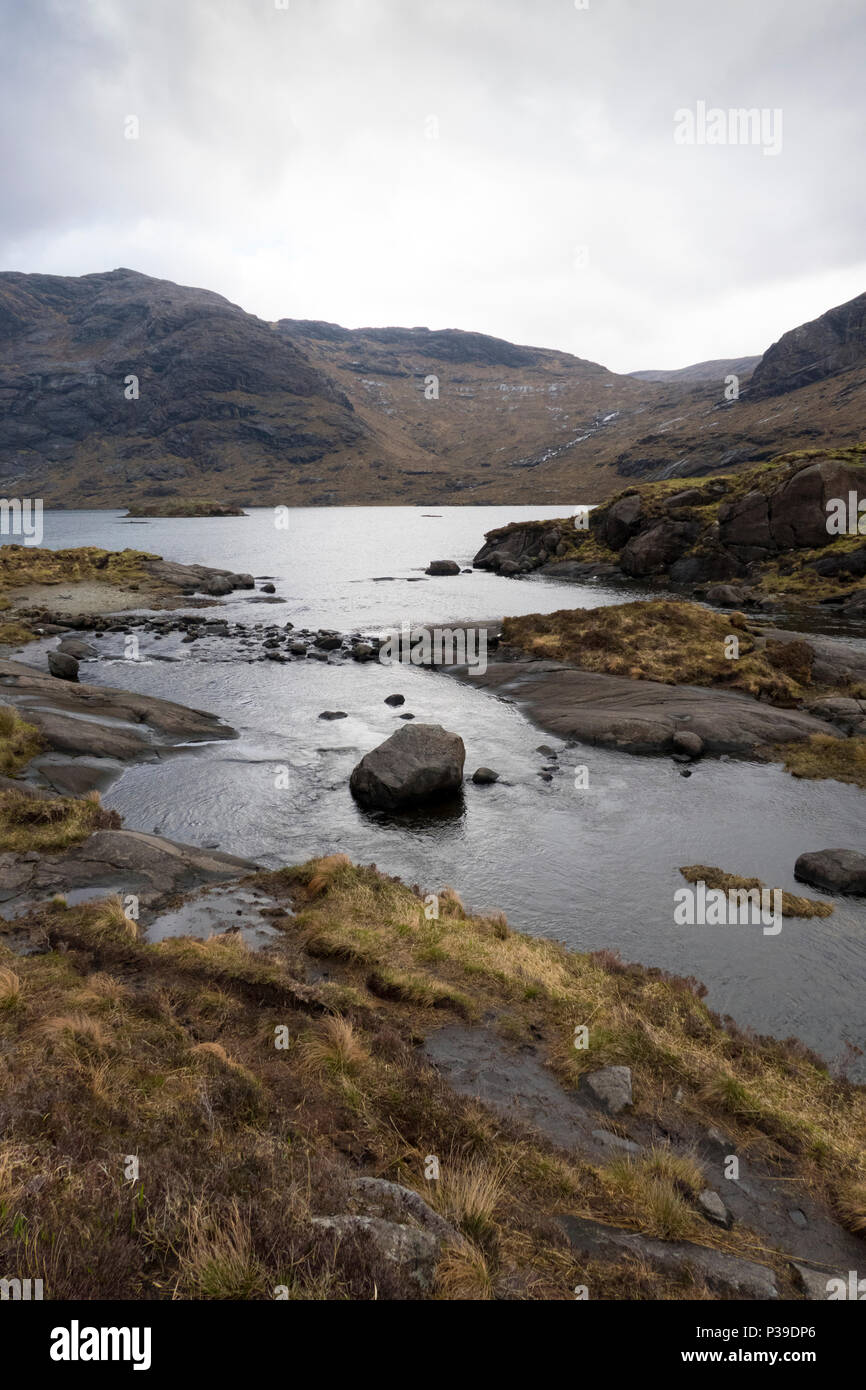 Scavaig Fluss oder Fluss Coruisk Cuilin Isle of Skye Stockfoto