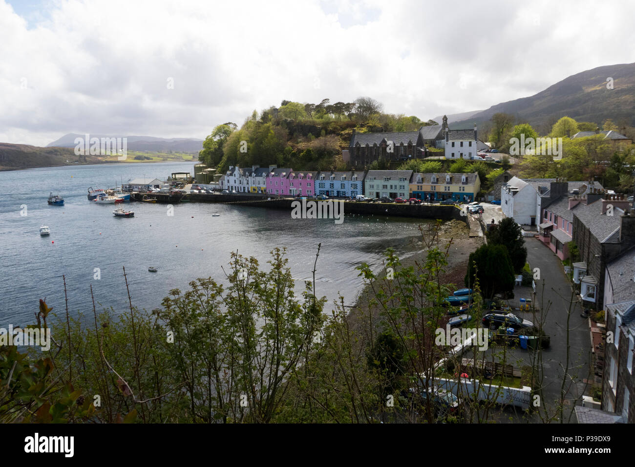 Portree Isle Of Skye Schottland Stockfoto