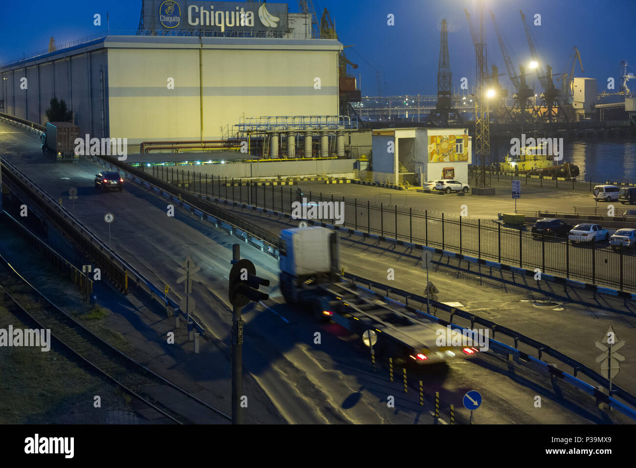 Odessa, Ukraine, Blick über den Hafen von Odessa Stockfoto