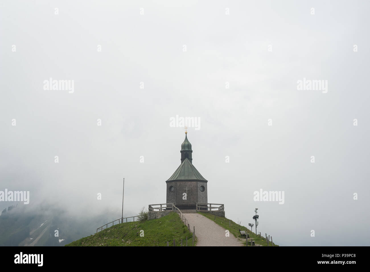 Rottach-Egern, Deutschland, kleine Gipfel Kapelle auf dem Wallberg Stockfoto