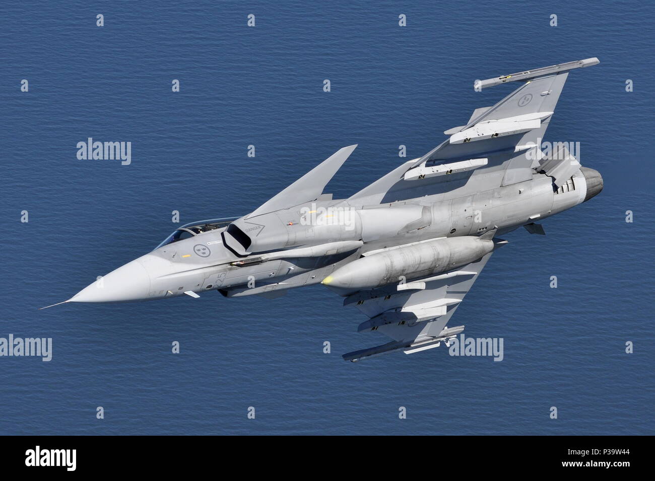 SAAB JAS-39 Gripen von F C 7 Flügel, schwedische Luftwaffe Stockfoto