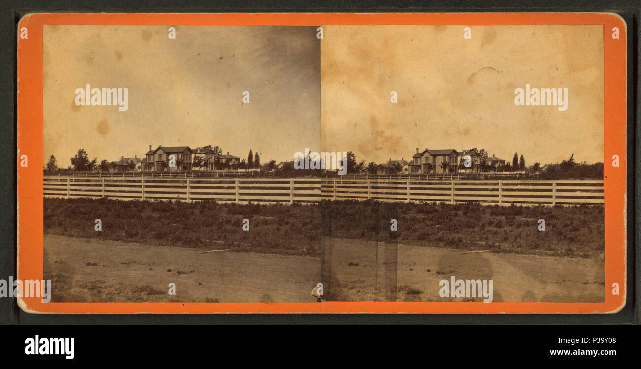 145 Häuser auf (achter) Allee nach Norden Jackson Street im Vordergrund, von Robert N. Dennis Sammlung von stereoskopische Ansichten Stockfoto