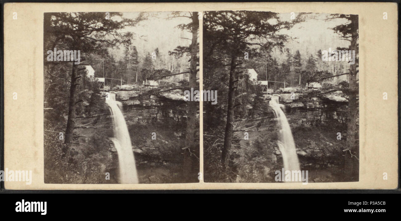 . Kauterskill Fallen, Catskill Mountains. Abdeckung: [1858?-1860?]. Quelle Impressum: [New York]: London Stereoscopic Company, [1858?-1860?]. Digitale Element veröffentlicht 4-27 2006; 2-11-2009 aktualisiert. 163 Kauterskill Fallen, Catskill Mountains, der durch die London Stereoscopic View Co. Stockfoto