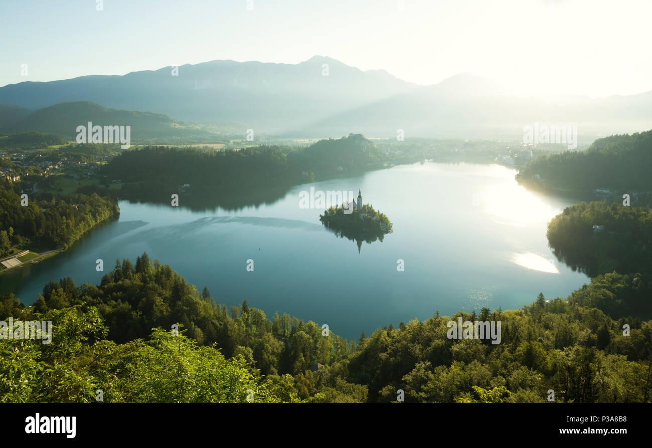 Bled See in Slowenien Stockfoto