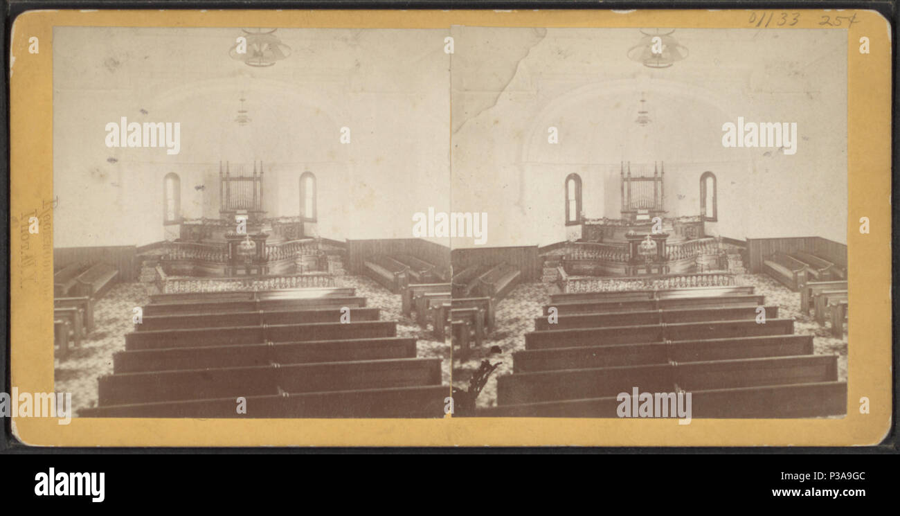 . Innenraum einer Kirche. Abdeckung: 1858-1925. Digitale Element veröffentlicht 8-31 2005; 2-11-2009 aktualisiert. 155 Innenraum einer Kirche, von Robert N. Dennis Sammlung von stereoskopische Ansichten Stockfoto