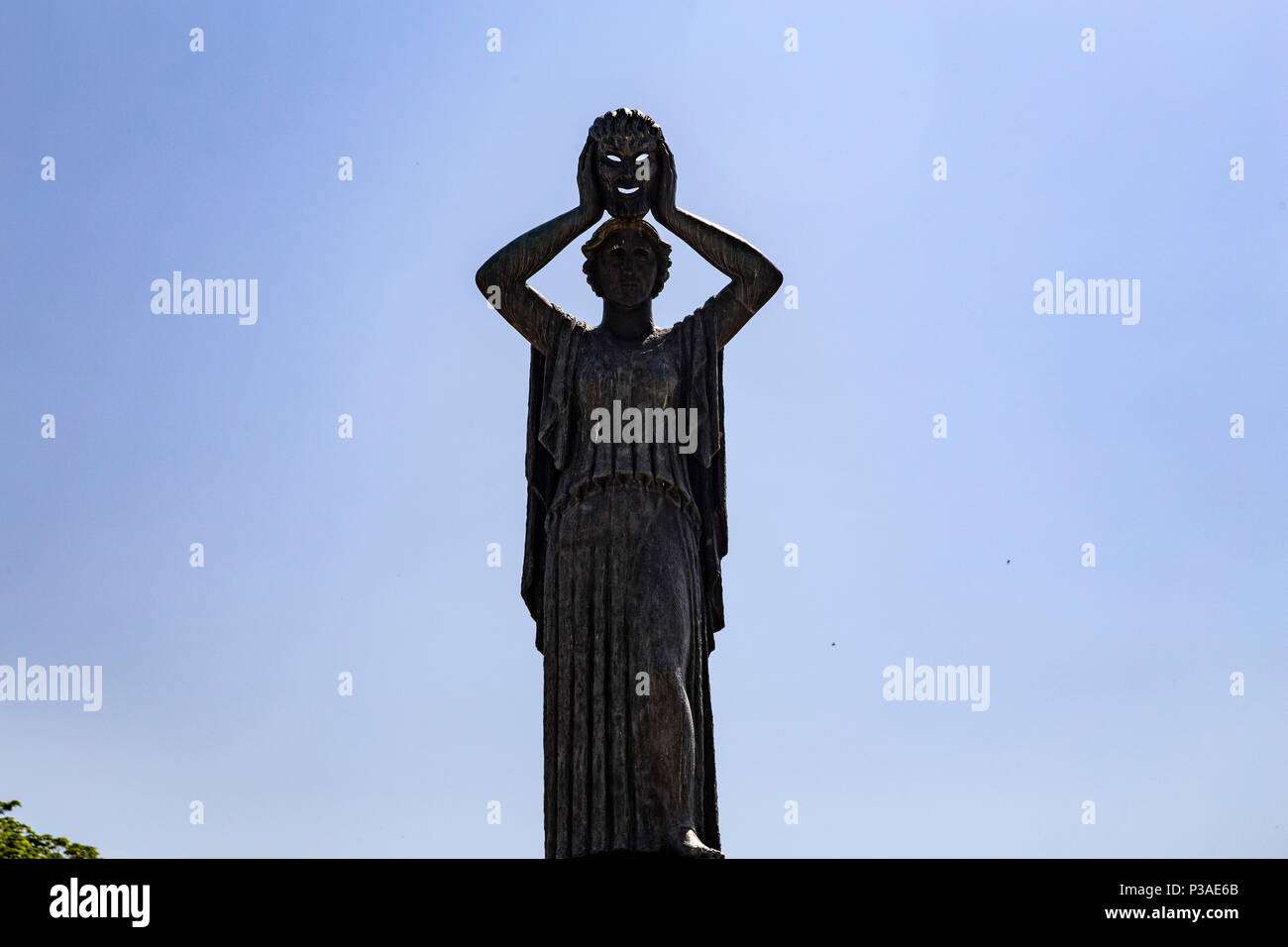 Jacinto Benavente Denkmal am Retiro Park, Madrid, Spanien Stockfoto