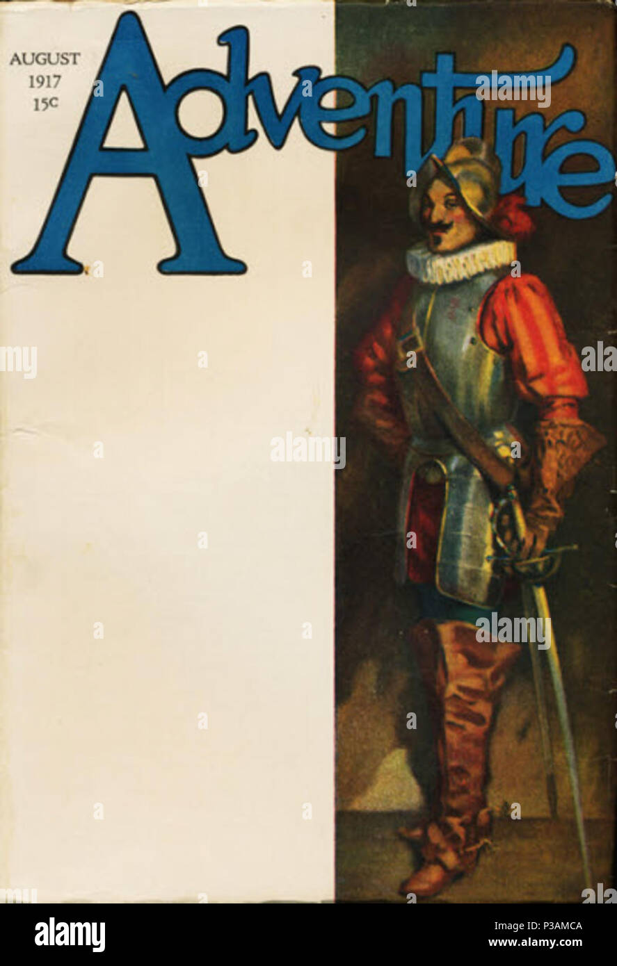 . Englisch: Abdeckung von Abenteuer, Bd. 14. 4 (August 1917). August 1917. Unbekannt 1 Abenteuer v14 N04 Stockfoto