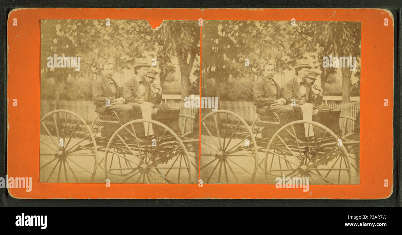 177 Louis Wagner, der Insel der Shoal, mit Sherif A.J. Cruton, von Farmington, von Robert N. Dennis Sammlung von stereoskopische Ansichten Stockfoto