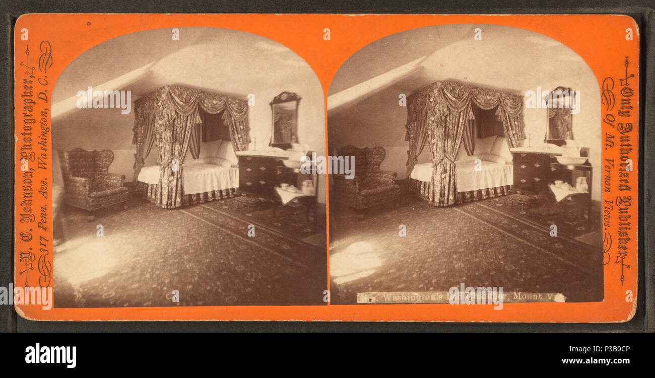 186 Martha Washington Bett Kammer, von N. G. Johnson Stockfoto