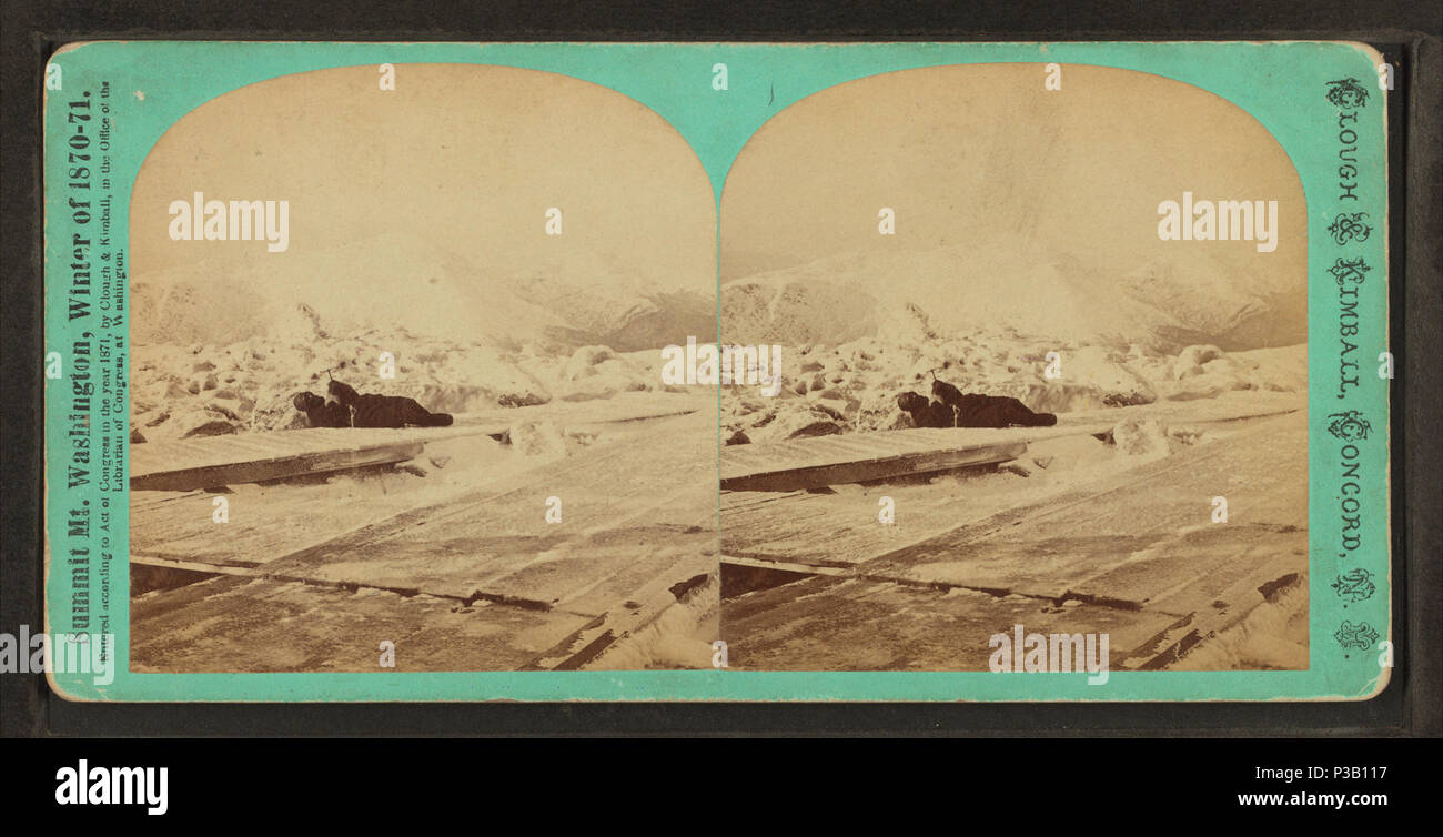 187 Messung der Wind bei 83 Meilen pro Stunde, Mts. Adams und Madison beyaod, von Clough & Amp; Kimball Stockfoto