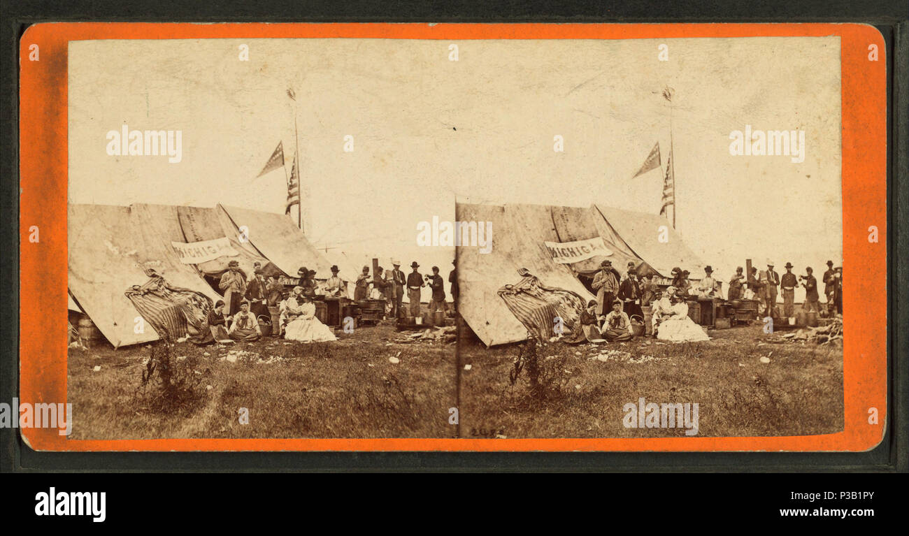 189 Michigan und Pennsylvania Relief Association. Meine Damen dienen der verwundete und kranke Soldaten, von Taylor&amp; Huntington Stockfoto