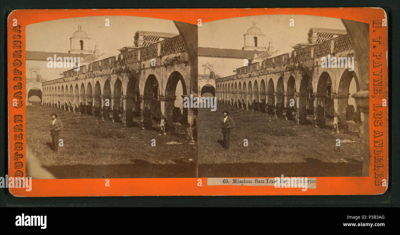 . Mission San Luis Rey. (Innen.) Alternative Titel: Southern California, 69. Abdeckung: c 1874? 80er?. Digitale Element veröffentlicht 8-31 2005; 2-12-2009 aktualisiert. 194 Mission San Luis Rey. (Innen), von Robert N. Dennis Sammlung von stereoskopische Ansichten Stockfoto