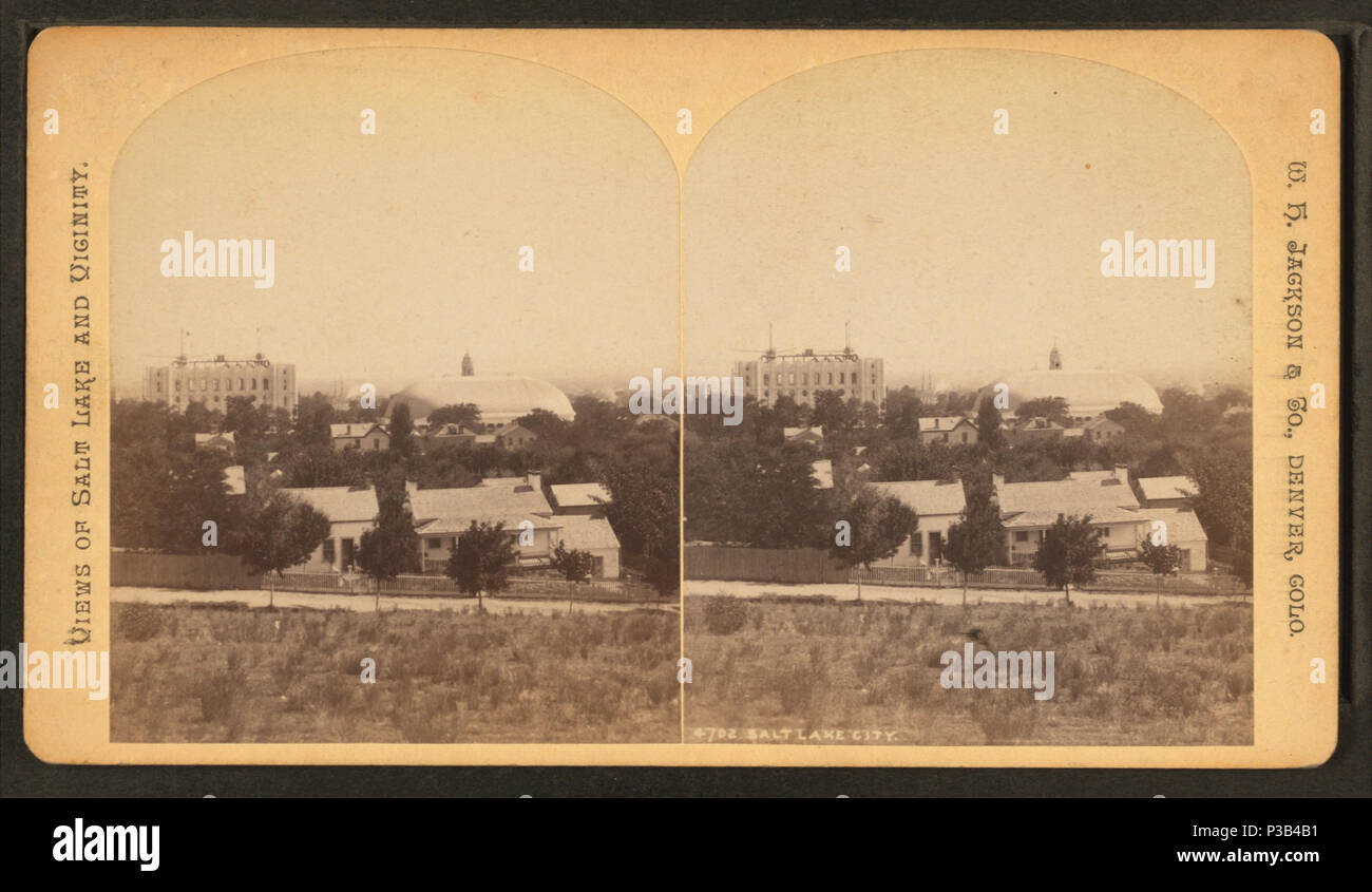 . Mormon Temple und Tabernakel in Salt Lake City, Juni 3rd, 1888. Alternative Titel: Aussicht auf Salt Lake City und Umgebung. Ein Blick auf den Tabernakel in Salt Lake City (kuppelbau) und Salt Lake Tempel (im Bau) der Kirche Jesu Christi der Heiligen der Letzten Tage, und die Umgebung. Abdeckung: 1865?-1910?. Quelle Impressum: 1865?-1910?. Digitale Element veröffentlicht 1-25 2006; 2-13-2009 aktualisiert. 196 Mormon Temple und Tabernakel in Salt Lake City, Juni 3rd, 1888, von W. C. Jackson Stockfoto . Mormon Temple und Tabernakel in Salt Lake City, Juni 3rd, 1888. Alternative Titel: Aussicht auf Salt Lake City und Umgebung. Ein Blick auf den Tabernakel in Salt Lake City (kuppelbau) und Salt Lake Tempel (im Bau) der Kirche Jesu Christi der Heiligen der Letzten Tage, und die Umgebung. Abdeckung: 1865?-1910?. Quelle Impressum: 1865?-1910?. Digitale Element veröffentlicht 1-25 2006; 2-13-2009 aktualisiert. 196 Mormon Temple und Tabernakel in Salt Lake City, Juni 3rd, 1888, von W. C. Jackson Stockfoto