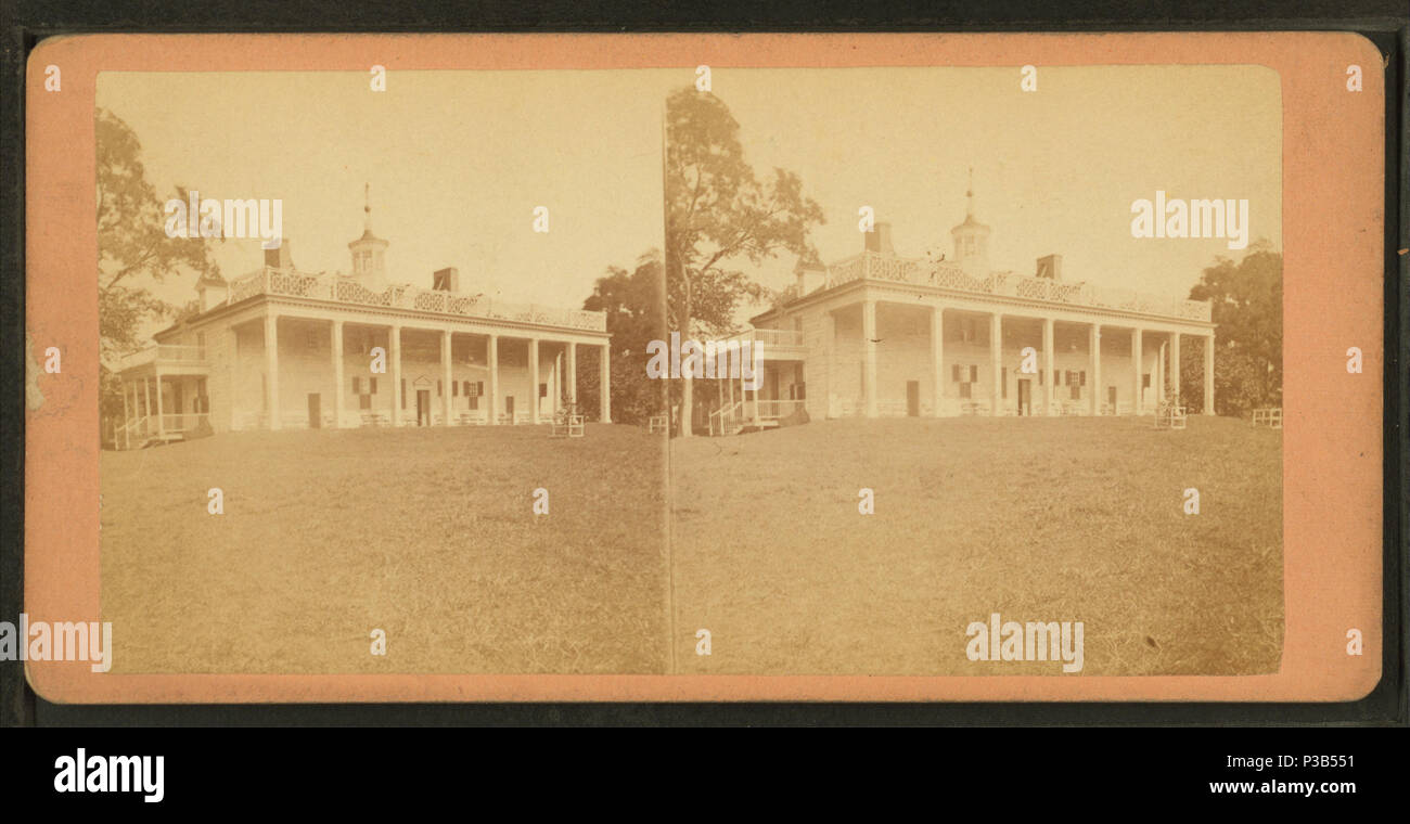 197 Mount Vernon - Residenz von George Washington, von Robert N. Dennis Sammlung von stereoskopische Ansichten Stockfoto