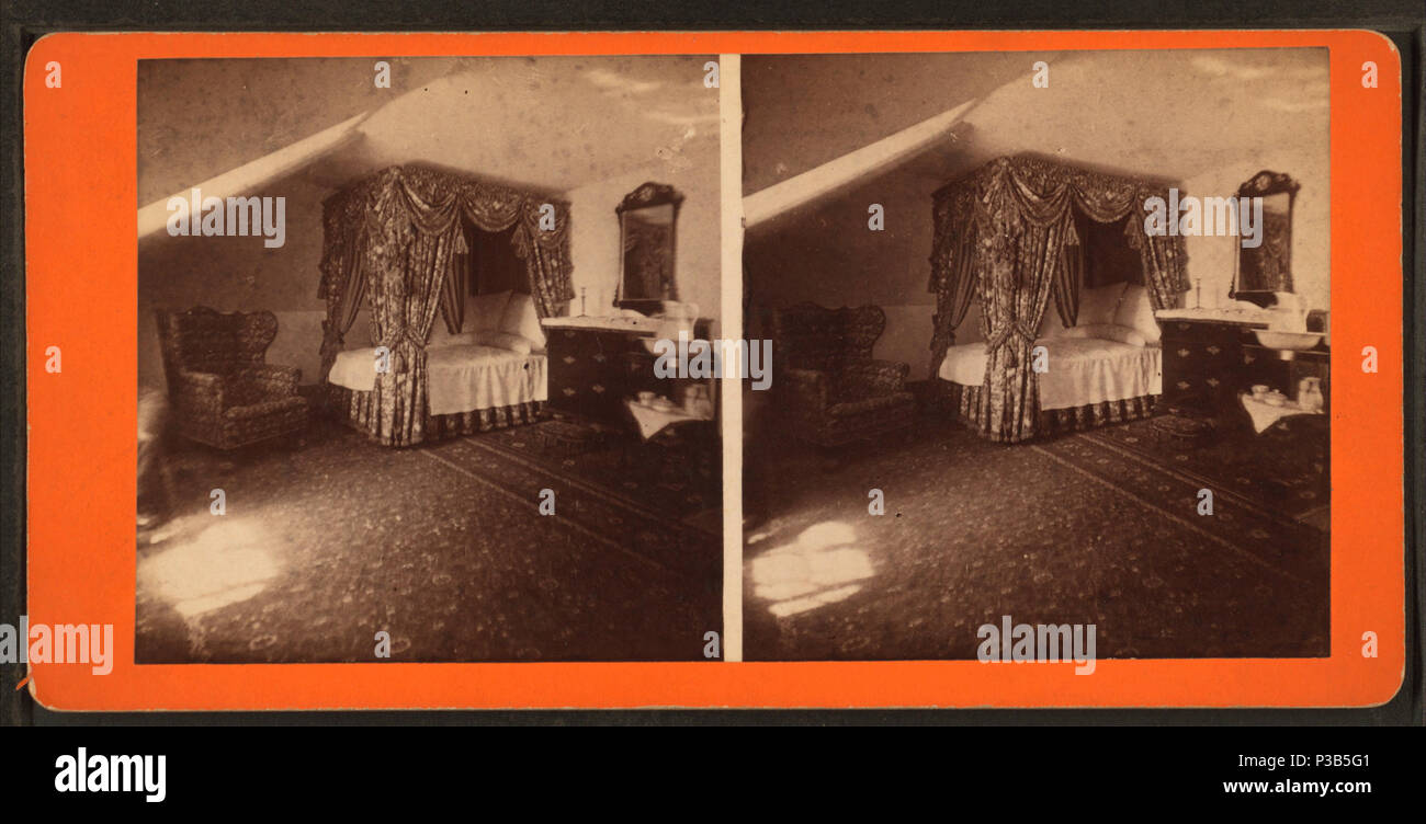 199 Frau Washingtons - Kammer, wo sie starb, (Mai, 1801). Mount Vernon Herrenhaus, von Dillon, Lukas C., 1844 - 2 Stockfoto