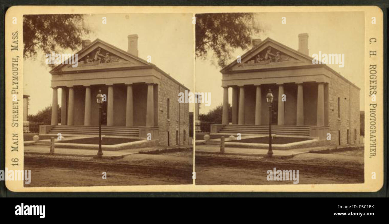 . Pilgrim Halle. Alternative Titel: Plymmouth Serie. Abdeckung: 1865?-1905?. Quelle Impressum: 1865?-1905?. Digitale Element veröffentlicht 9-15 2005; 2-12-2009 aktualisiert. 237 Pilger Hall, von C. H. Rogers Stockfoto
