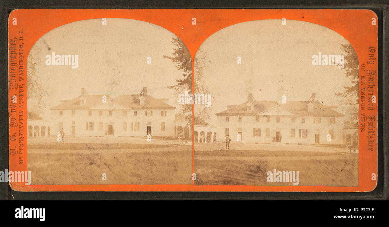 . Mt. Vernon Mansion. Abdeckung: 1880. Quelle Impressum: Mount Vernon, Va.: Mt. Vernon Association, 1880. Digitale Element veröffentlicht 6-14 2006; 2-13-2009 aktualisiert. 201 Mt. Vernon Herrenhaus, von N. G. Johnson Stockfoto
