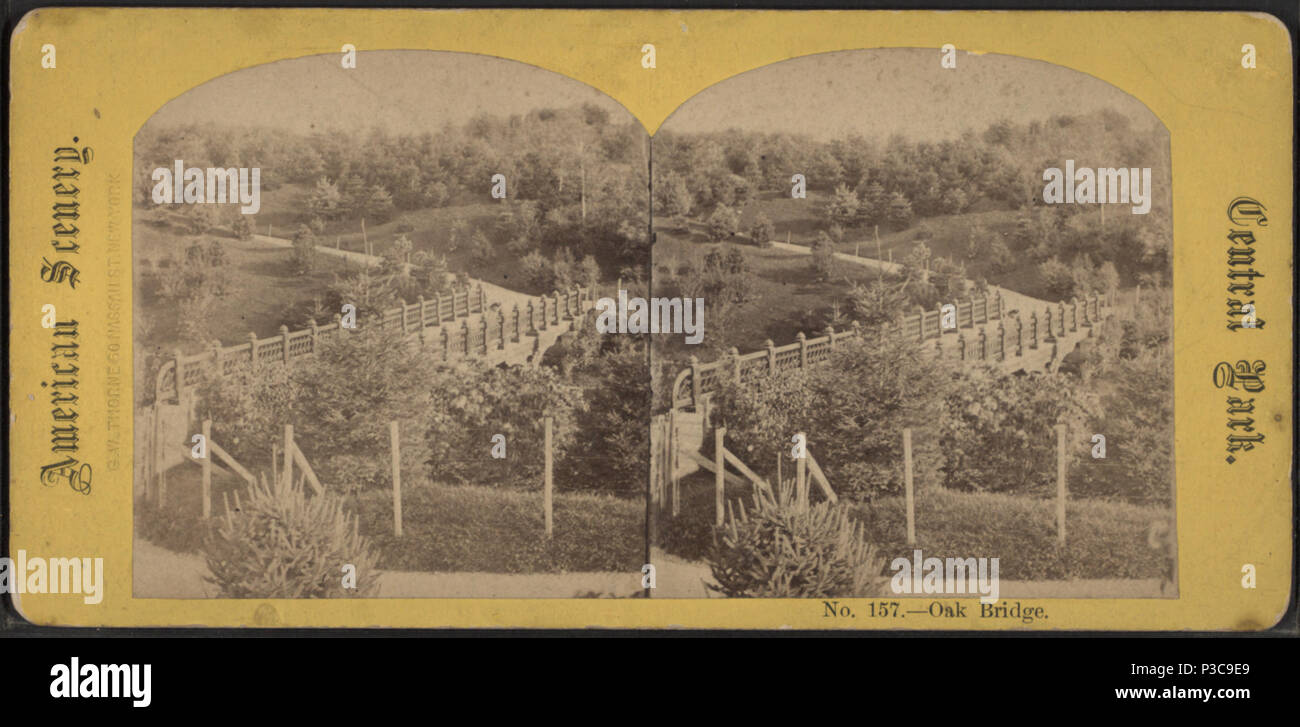 . Eiche Brücke. Alternative Titel: amerikanische Landschaft, Central Park. Abdeckung: [1860?-1900?]. Digitale Element veröffentlicht 4-12 2006; Aktualisiert im 6-25 2010. 217 Eiche Brücke, von Chase, W. M. (William M.), Ca. 1818-1901 2 Stockfoto
