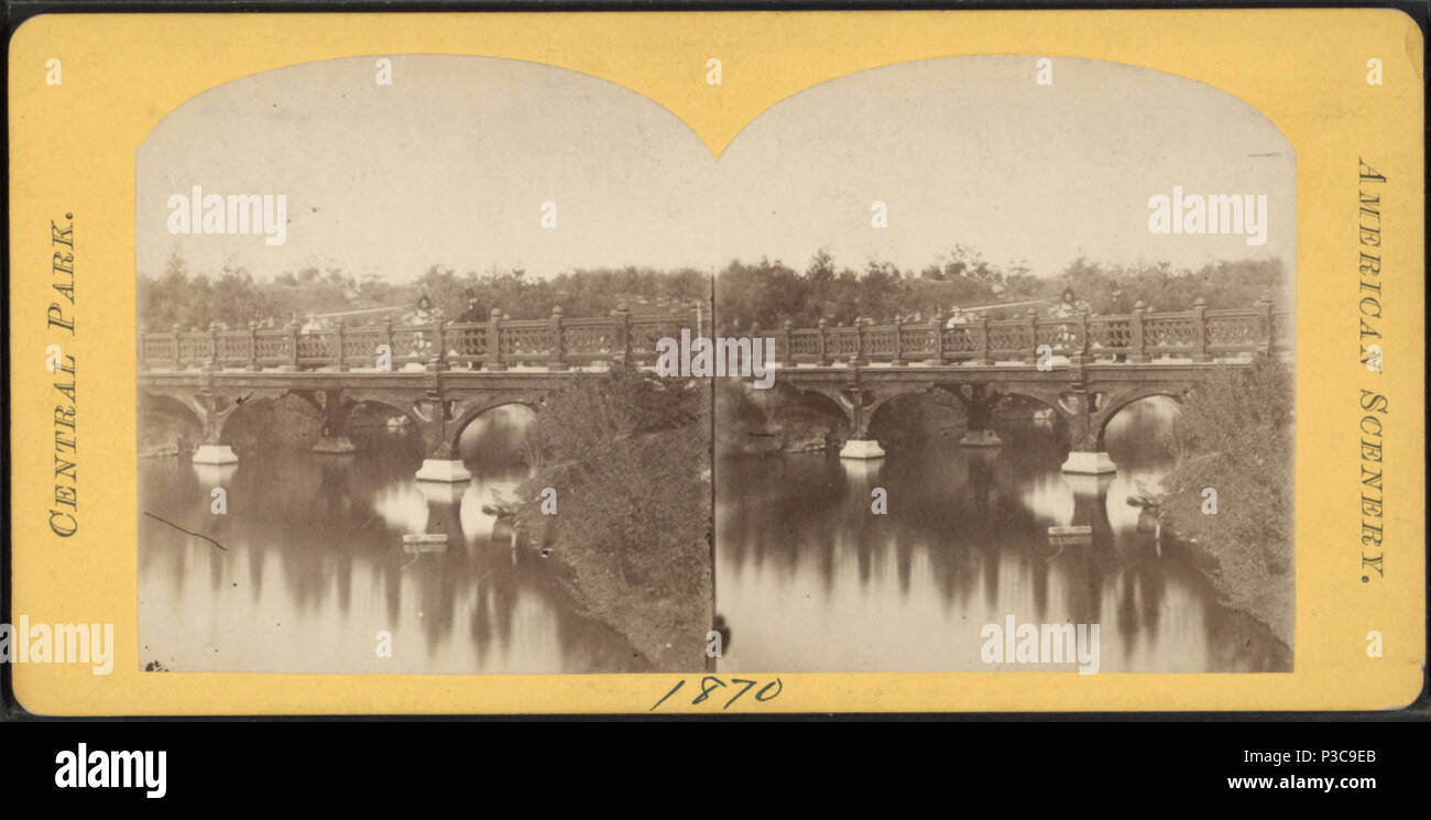 . Eiche Brücke. Alternative Titel: amerikanische Landschaft, Central Park. Erstellt: 1870. Abdeckung: [1870]. Digitale Element veröffentlicht 4-12 2006; Aktualisiert im 6-25 2010. 217 Eiche Brücke, von Chase, W. M. (William M.), Ca. 1818-1901 3 Stockfoto