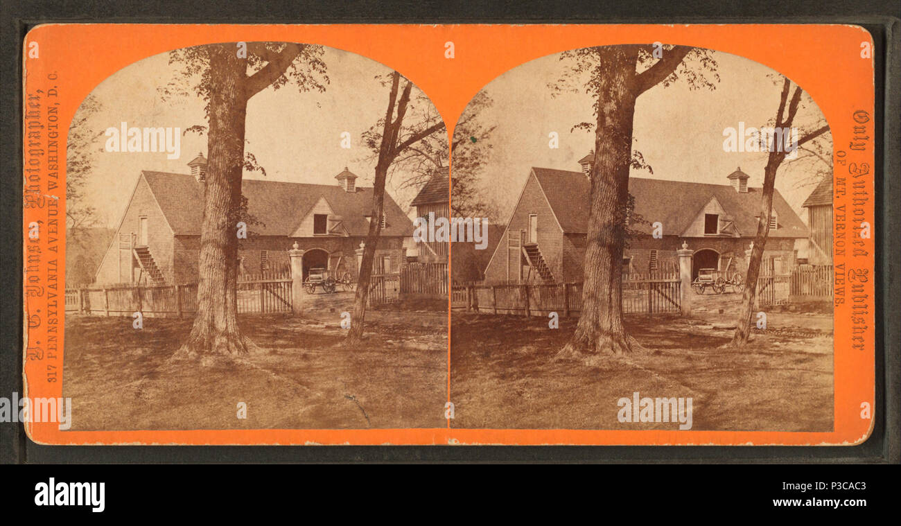 . Alten Ziegel Scheune. Abdeckung: 1880. Quelle Impressum: Mount Vernon, Va.: Mt. Vernon Association, 1880. Digitale Element veröffentlicht 6-14 2006; 2-13-2009 aktualisiert. 218 Alte Backsteinscheune, von N. G. Johnson Stockfoto