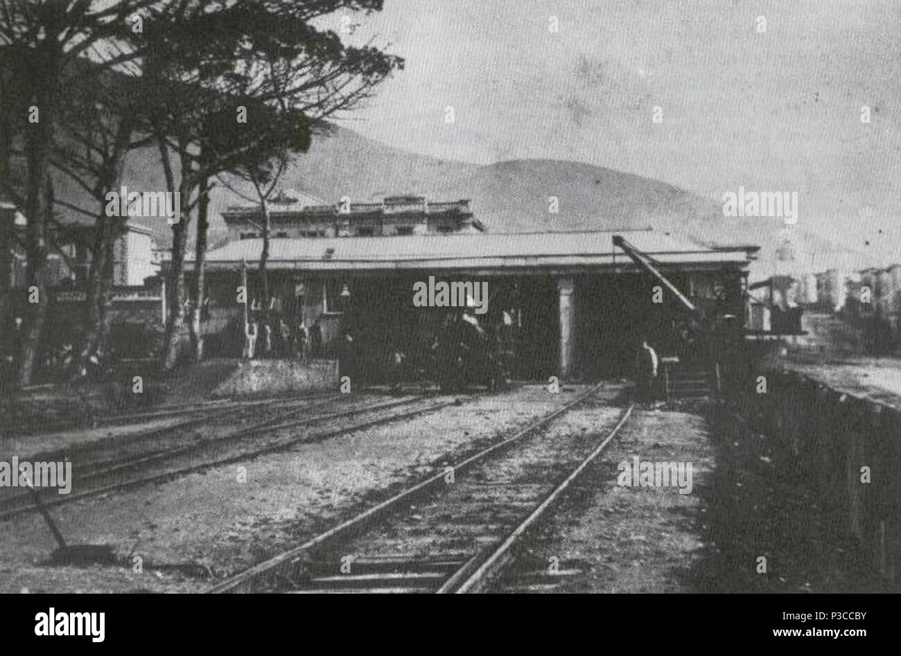 1 Cape Städte erste Bahnhof - von Schloss - Kap-Archive 3 gesehen. Stockfoto
