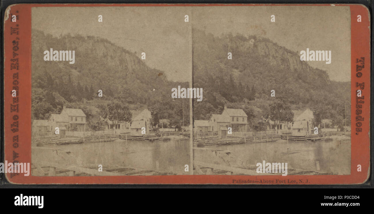 . Palisaden, oben Fort Lee, N.J. Alternative Titel: Blick auf den Hudson River, New York, Abdeckung: 1865?-1920?. Quelle Impressum: 1865?-1920?. Digitale Element veröffentlicht 4-12 2006; 2-11-2009 aktualisiert. 228 Palisades, oben Fort Lee, N.J, von Robert N. Dennis Sammlung von stereoskopische Ansichten 2. Stockfoto