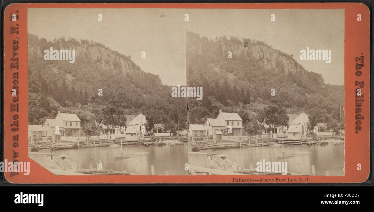 . Palisaden, oben Fort Lee, N.J. Alternative Titel: Blick auf den Hudson River, New York, Abdeckung: 1865?-1920?. Quelle Impressum: 1865?-1920?. Digitale Element veröffentlicht 4-12 2006; 2-11-2009 aktualisiert. 228 Palisades, oben Fort Lee, N.J, von Robert N. Dennis Sammlung von stereoskopische Ansichten Stockfoto