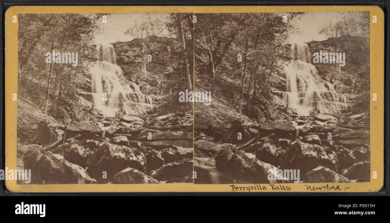 . Perryville Falls, New York. Alternative Titel: Blick auf Cazenovia und Umgebung. Abdeckung: 1868?-1880?. Quelle Impressum: 1868?-1880?. Digitale Element veröffentlicht 6-14 2006; 2-11-2009 aktualisiert. 235 Perryville Falls, New York, von Mather & Amp; Lyon Stockfoto