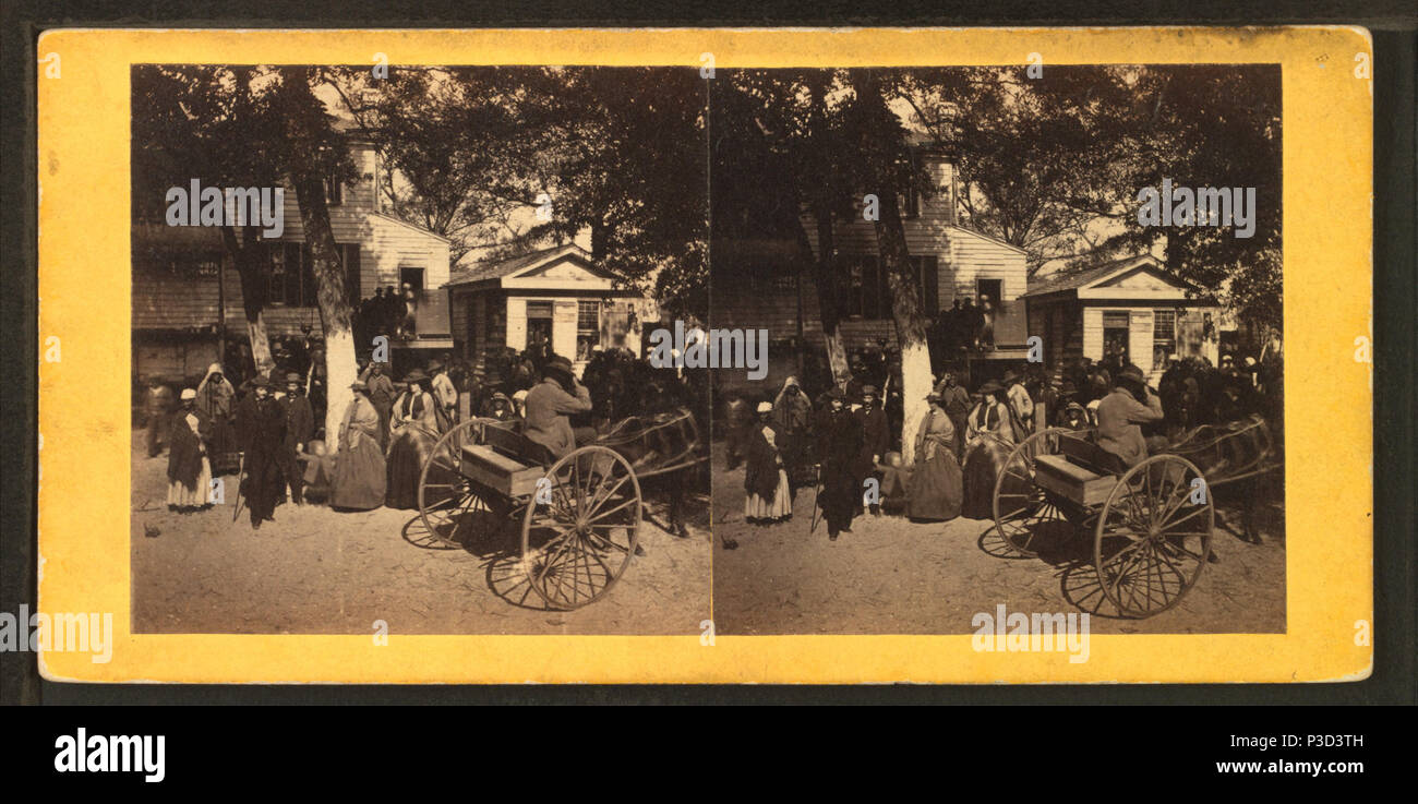 . Wahrscheinlich Freedman's Bureau, Beaufort, S.C. Alternative Titel: Große Versammlung, wahrscheinlich Freedman's Bureau, Beaufort, South Carolina. Erstellt: 1870. Abdeckung: 1865?-1880?. Quelle Impressum: 1865?-1880?. Digitale Element veröffentlicht 3-9 2006; 2-13-2009 aktualisiert. 243 wahrscheinlich Freedman's Bureau, Beaufort, S. C, von Sam A. Cooley Stockfoto