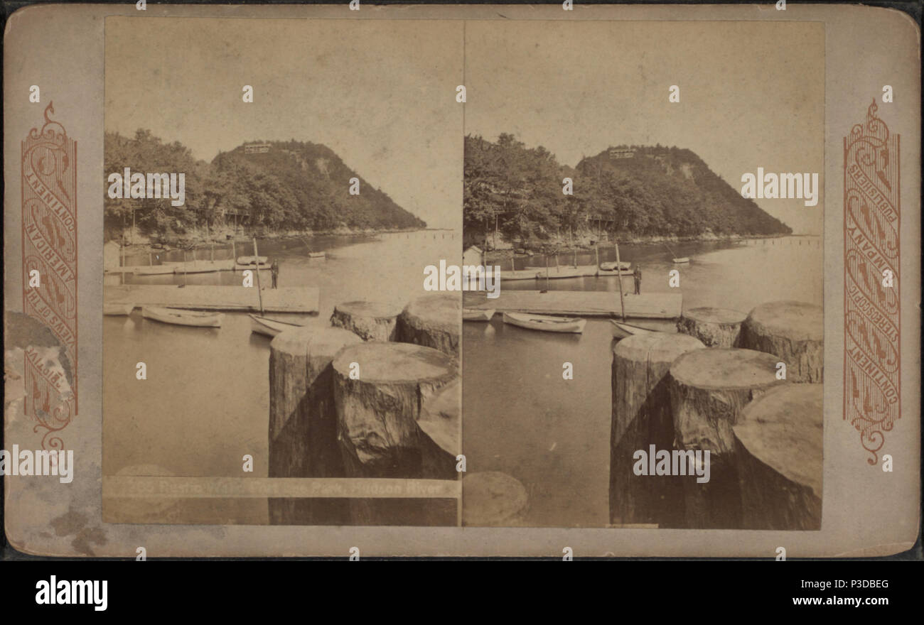 261 Rustikale Spaziergang, Fort Lee Park, den Hudson River nach Kontinent Stereoscopic Company Stockfoto