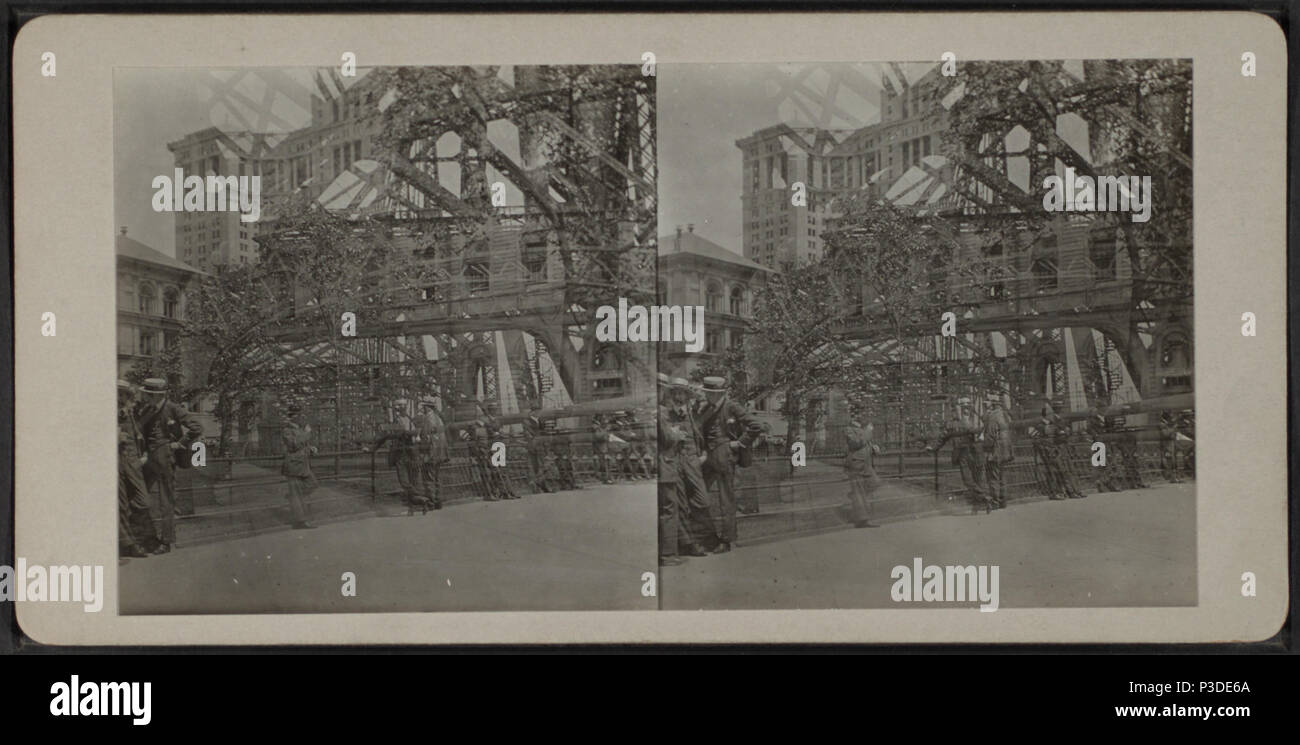 . Queensborough Bridge im Rathaus Park, New York, im Frühjahr 1916. Veröffentlicht: 1916. Abdeckung: 1915-1919. Quelle Impressum: 1915-1919. Digitale Element veröffentlicht 2-16-2006; 4-23-2009 aktualisiert. 248 Queensborough Bridge im Rathaus Park, New York, im Frühjahr 1916, von Robert N. Dennis Sammlung von stereoskopische Ansichten Stockfoto