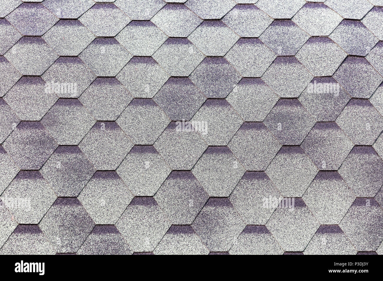 Asphaltschindeln flexible Ziegeldach Textur. bitumen Oberfläche. Stockfoto
