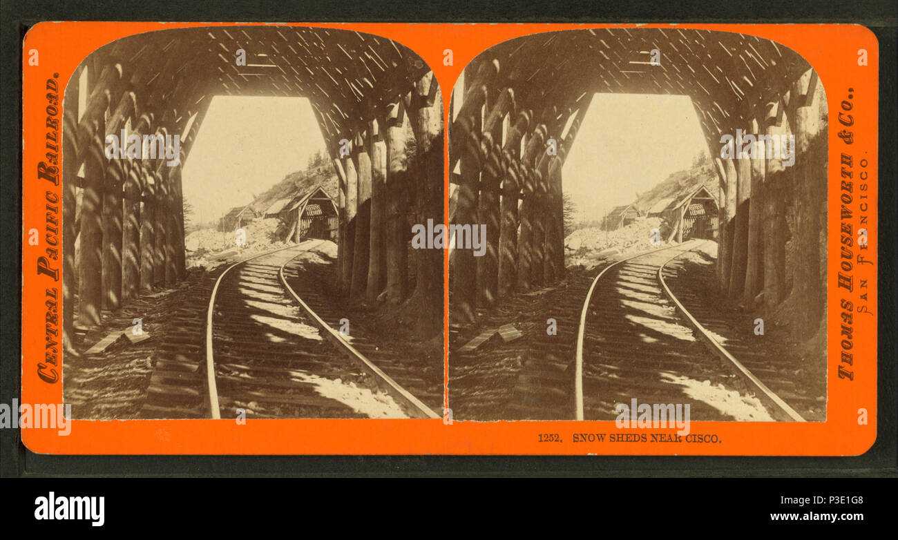 . Schnee Schuppen in der Nähe von Cisco. Abdeckung: 1868?-1875?. Digitale Element veröffentlicht 6-14 2006; Aktualisiert im 6-25 2010. 274 Schnee Schuppen in der Nähe von Cisco, von Thomas Houseworth &Amp; Co. Stockfoto