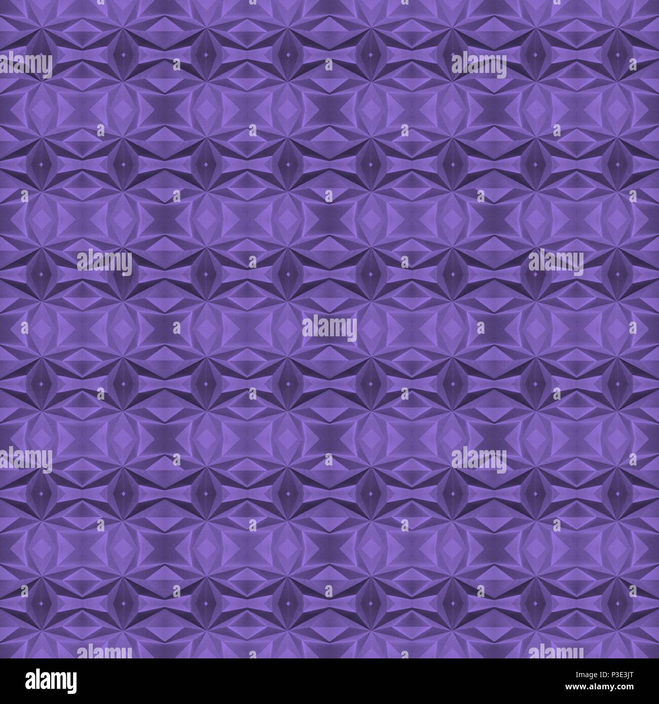 Lila, nahtlose, Fliese - in der Lage, geometrische Muster, die aus einem Bild des Origami. (Ultra Violet; Pantone 2018 Farbe des Jahres). Stock Vektor