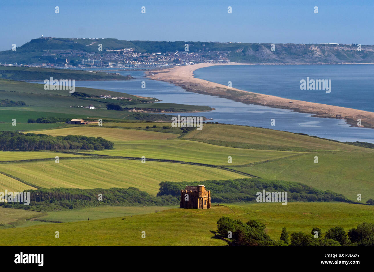 Chesil Beach an der Jurassic Coast in Dorset Südengland Stockfoto